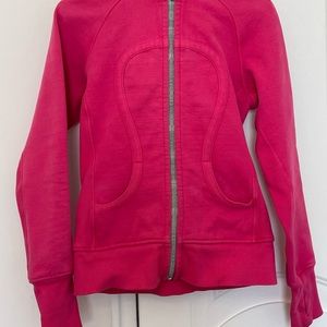 Lululemon Scuba Full Zip Hoodie Sweatshirt Hot Pink Size 6